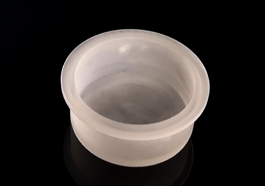 Non-standard quartz frosted crucible with eaves